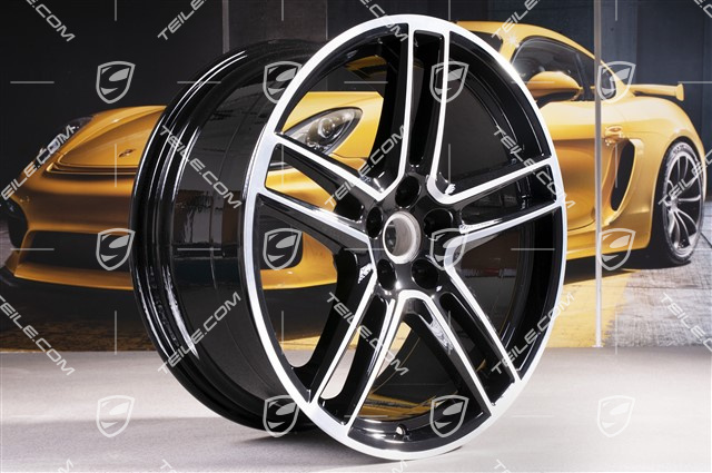 20" Felga "Macan Turbo", 9J x 20 ET26, BORBET, czarny wysoki połysk