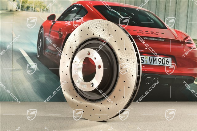 Brake disc, front axle, Brake caliper Black, R
