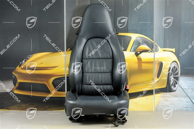 Seat, manual adjustable, heating, leather, Metropole blue, Draped, damage, R