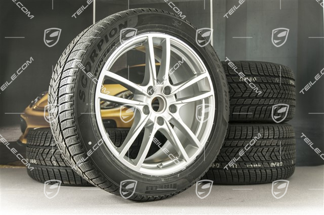 20-inch Cayenne Sport winter wheel set, rims 9J x 20 ET50 + 10,5J x 20 ET64 + Pirelli winter tyres 275/45 R20 + 305/40 R20, with TPMS