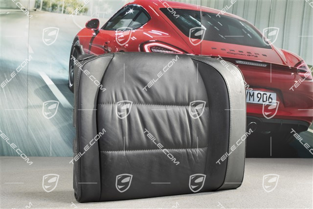 Notsitzrückenlehne, Raffleder, schwarz, Coupe, R