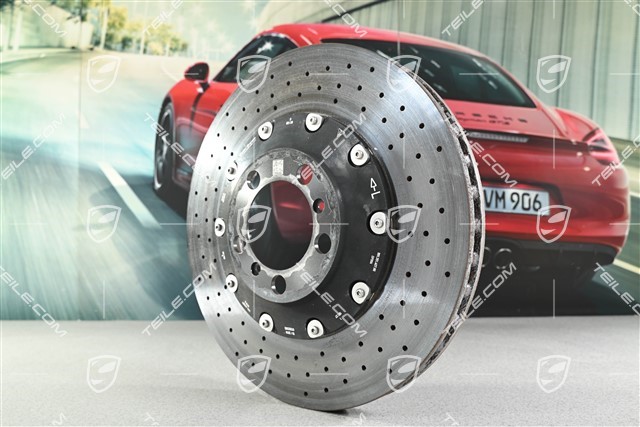 PCCB Ceramiczna tarcza hamulcowa, GT3/GT3RS/GT2RS, uszkodzona/bez gwarancji, L