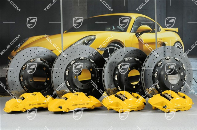 PCCB Ceramic brake kit, brake discs: 2x front + 2x rear, fixed callipers:2x front and 2x rear, pads, 991 Turbo / 991.2 C2/C2S/C4/C4S PCCB Ceramic brake kit, brake discs: 2x front + 2x rear, fixed callipers:2x front and 2x rear, pads, 991 Turbo / 991.2 C2/C2S/C4/C4S