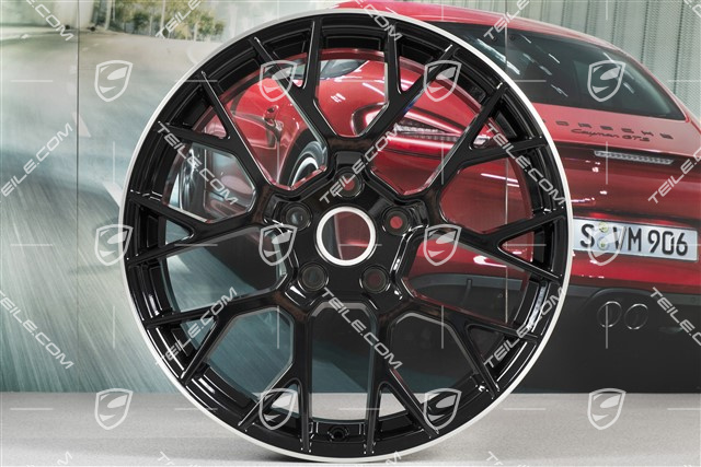 20+21-inch wheel rim set RS Spyder, rims: front 8,5J x 20 ET53 + rear 11,J x 21 ET67, black high gloss
