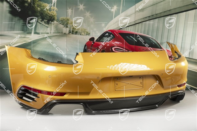 Rear bumper, Turbo S Exclusive Series, with ParkAssist and reversing camera, complete