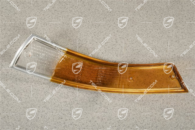 Lichtscheibe für Blinkleichte, Scheinwerferglas, Rand Aluminium, R