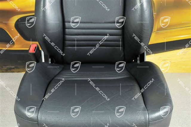 Sitz, manual einstellbar, Leder/Kunstleder, Metropolblau, L