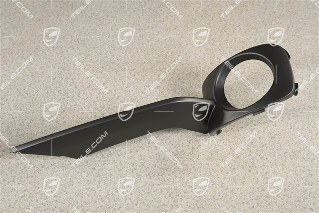 Disc / cover for front bumper retaining frame, Matt black, ACC, R