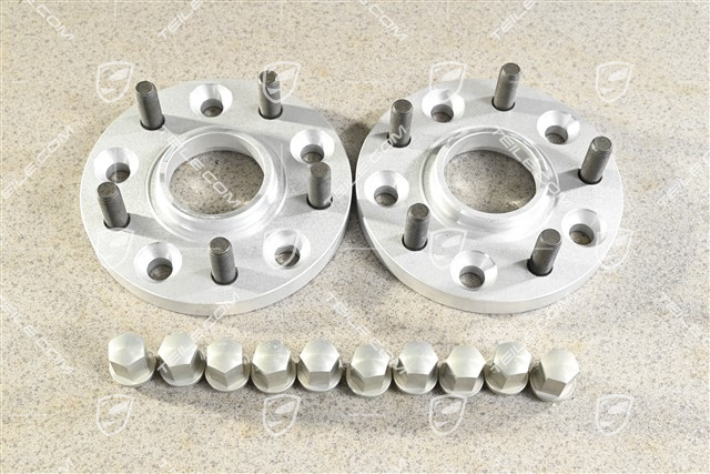 Wheel spacer set 17 mm, incl. wheel nuts