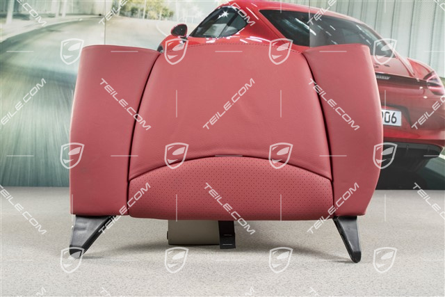 Back seat backrest, Rear, Leather, Boxster red, Coupe/ Targa, L