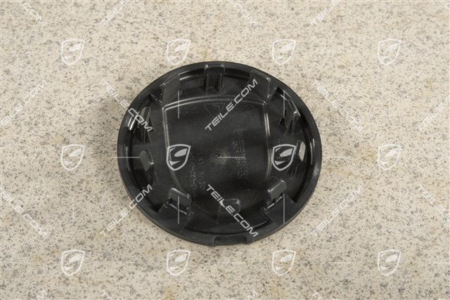 Radzierdeckel, schwarz seidenmatt / Wappen silber