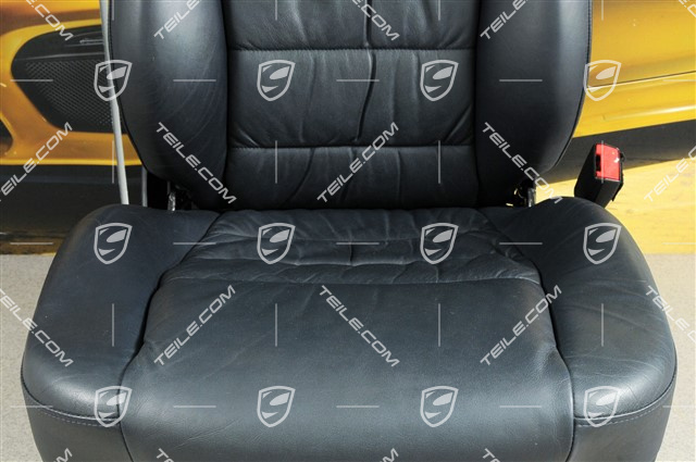Sitz, el einstellbar, Leder, Metropolblau, Raffleder, beschädigt, R