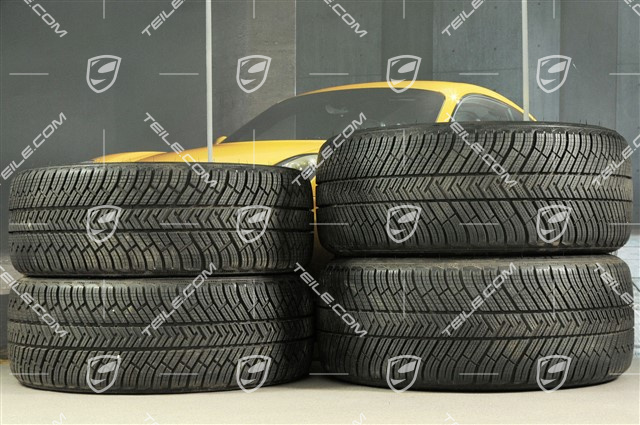 19" winter wheel set Boxster S, rims 8J x 19 ET57 + 9,5J x 19 ET45 + NEW winter tyres Michelin Pilot Alpin 4 235/40 R19 + 265/40 R19, with TPMS.