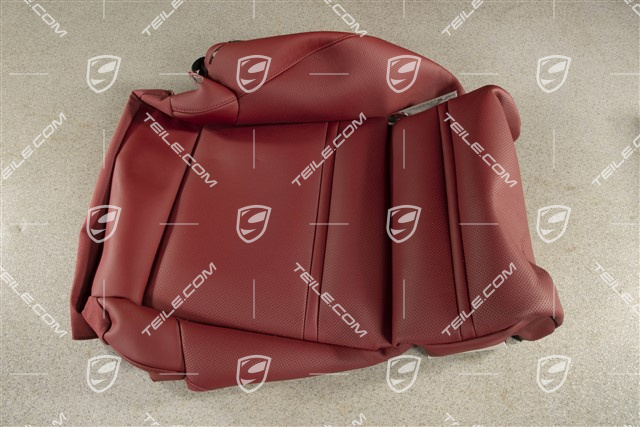 Vented front seat upholstery / cover, Leather, lower part / cushion, Bordeaux red, L