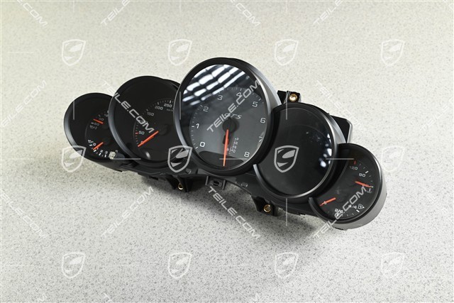 Speedometer / Instrument cluster / clocks, PDK, Black/silver GTS dial faces