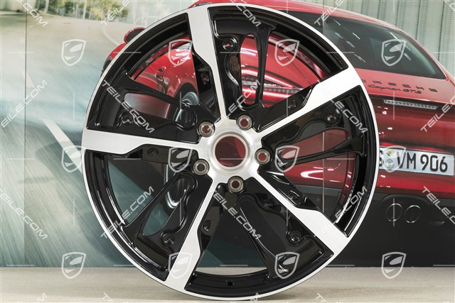 21-inch wheel rim Taycan Exclusive Design, 9,5J x 21 ET60, Carbon version (carbon aeroblades not included), front, R